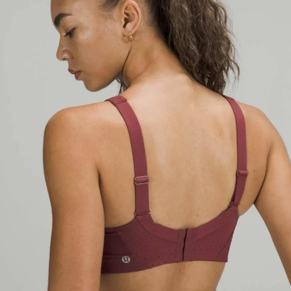 Lululemon Run Times Bra Bundle Of 2 Size 36D Mulled Wine Rover Grey LW2CQLS GUC - Picture 5 of 14